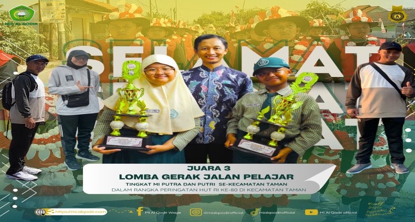 MI Al-Qodir Borong Juara 3 Putra dan Putri Lomba Gerak Jalan