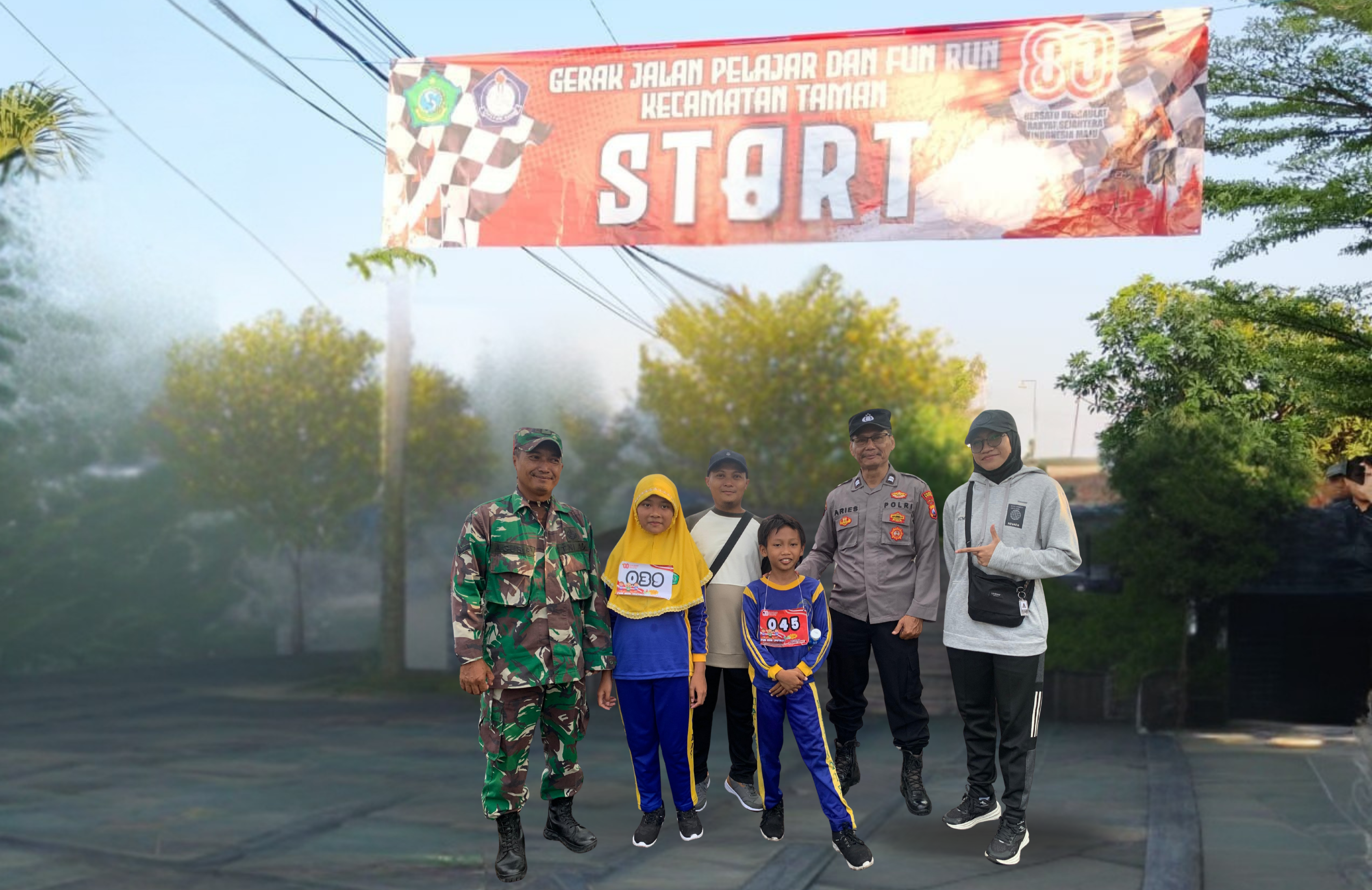 MI Al Qodir Wage Tampil Memukau di Lomba Fun Run dan Gerak Jalan Pelajar Se-Kecamatan Taman 